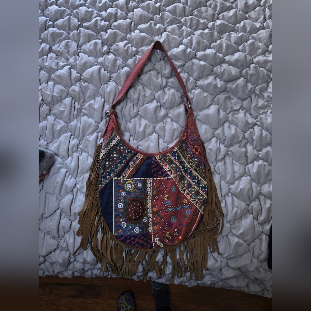 Ecote Multicolor Patchwork Shoulder Bag - image 3